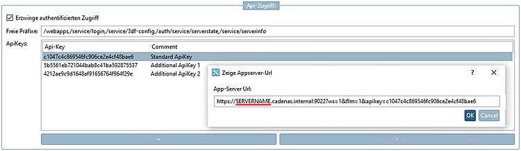 PARTADMIN → Categoria "AppServer Service [AppServer Service]" → Pagina della scheda "Cloud Support [Cloud-Support]".