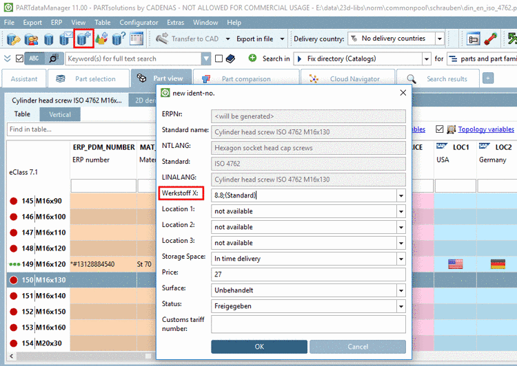 "Werkstoff X" remains untranslated.