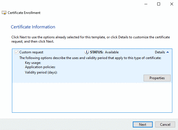 Certificate Information