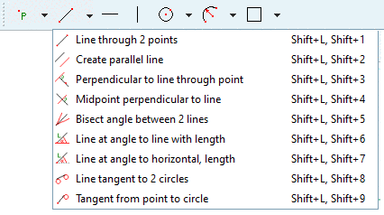 The toolbar "Shapes" contains tools for Points, Lines, Circles, Arcs, N-edges