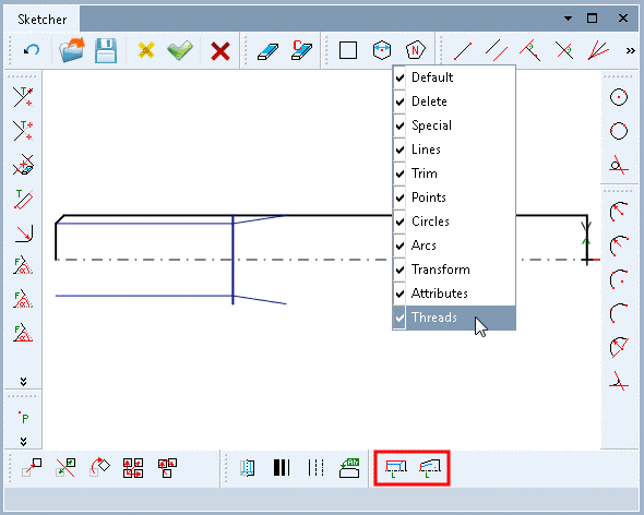 Set "Threads" toolbar visible