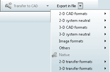 Barra degli strumenti: Esportazione su file [Export in file]