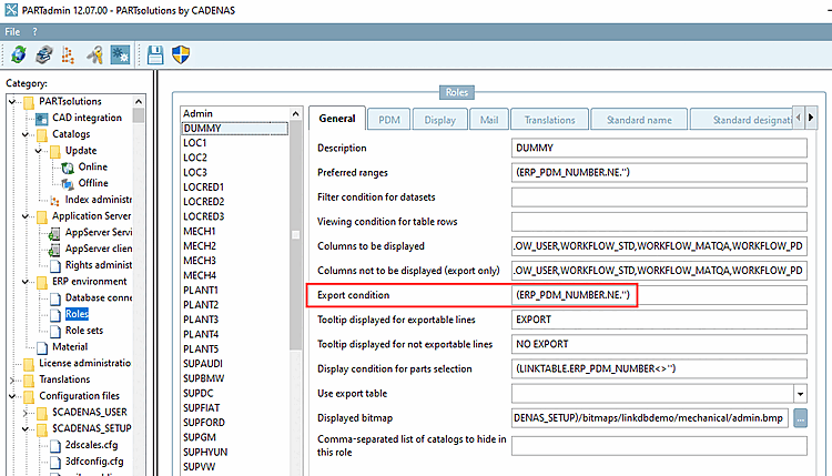 Condizioni standard: