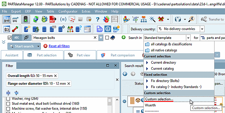 Ricerca full text [Full-text search] con modello definito dall'utente