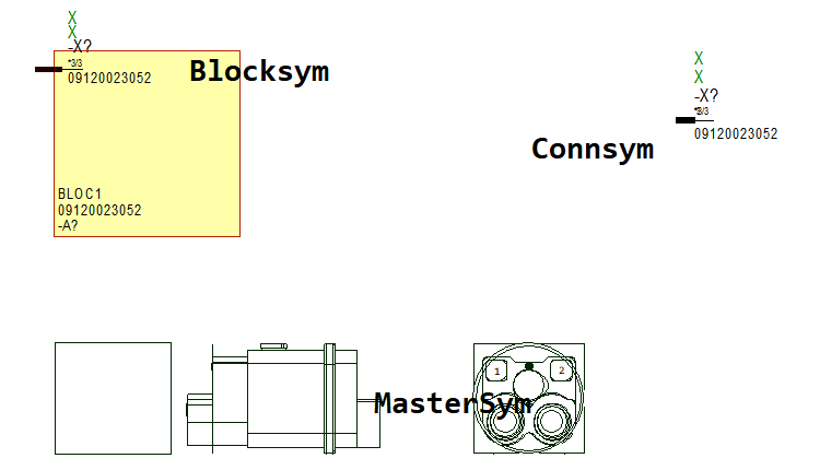 Simbolo del blocco del connettore - Simbolo del connettore - Simbolo del master del connettore