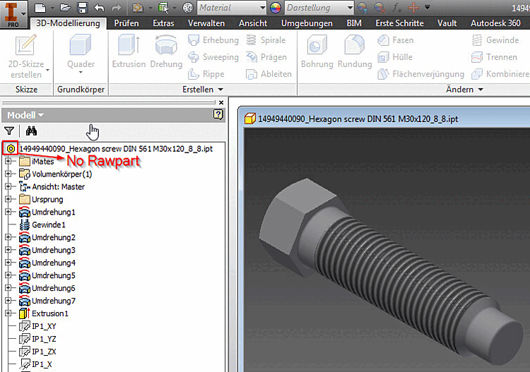 Nessuna parte grezza