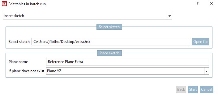 Finestra di dialogo "Modifica tabelle in esecuzione batch [Edit tables in batch run]