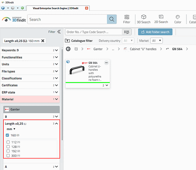 Filtrato per lunghezza = 160