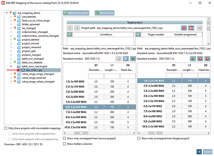 Riarrangiamento riconosciuto