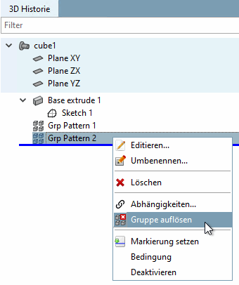 Sciogliere il gruppo [Dissolve group]