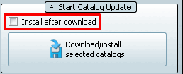 Disattivare "Installa dopo il download [Install after download]".
