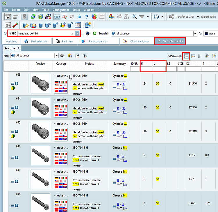 Modalità "Dettagli [Details]