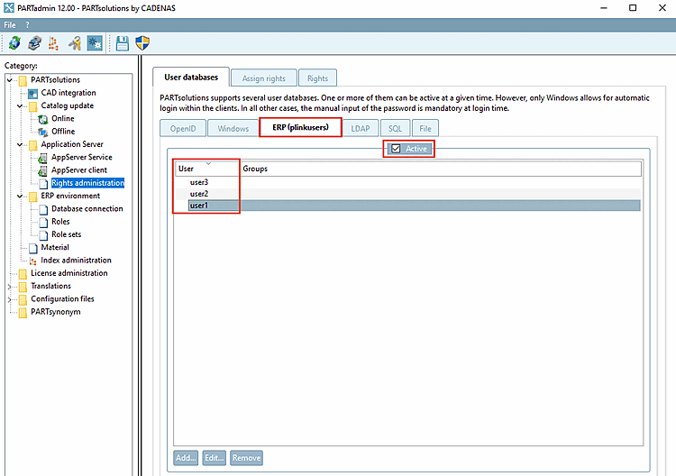 ERP (plinkusers) attivato