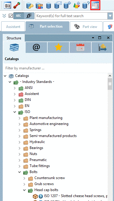 Index tree unfiltered = Button "Preferred rows on/off" deactivated