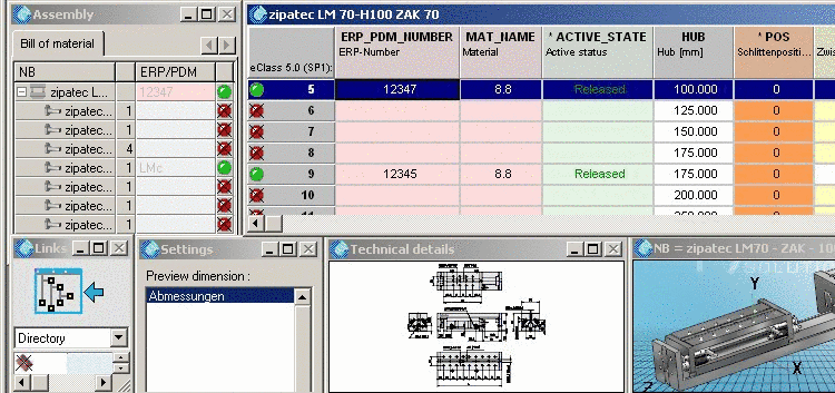 Assembly with subassemblies