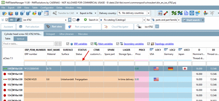 "Show ERP colors in header" activated