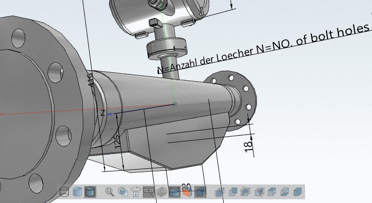 Example for clarification on how text should NOT be used in dimensionings
