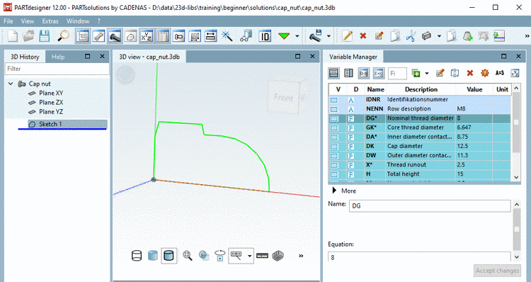 Tabbed page "Protocol"