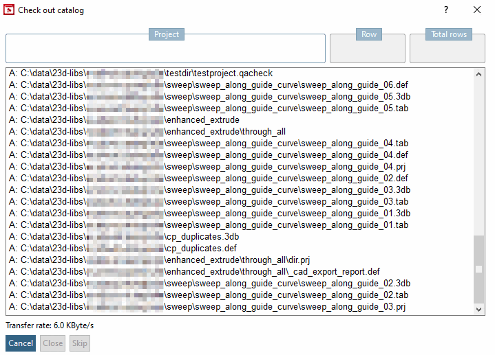 Finestra di dialogo "Consulta il catalogo [Check out catalog]