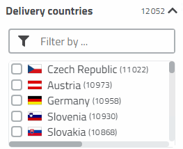 Paese di consegna [Delivery country]