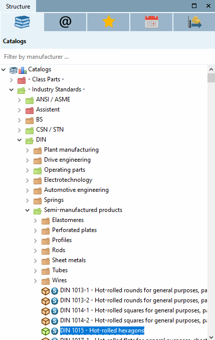 Indice del catalogo non filtrato