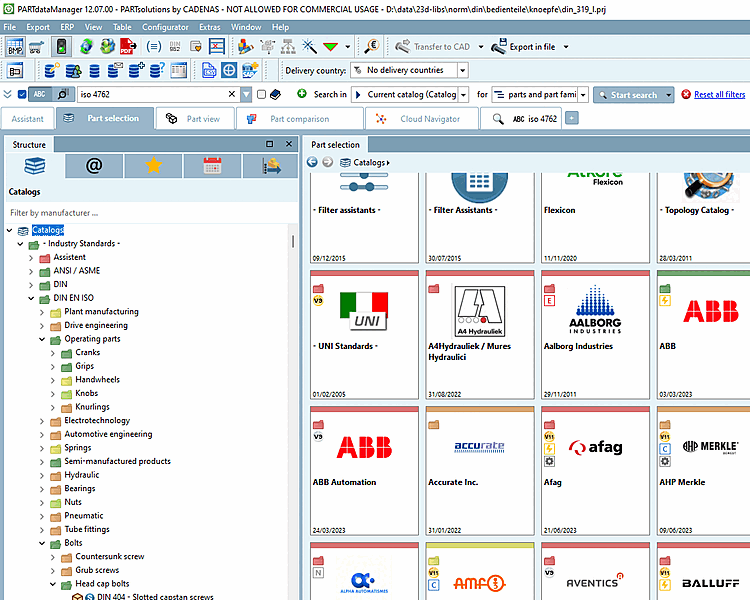 Gestore dei dati delle parti