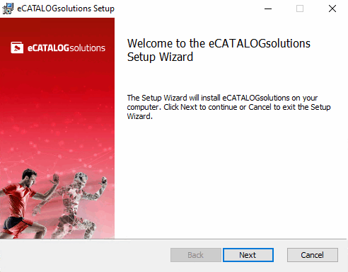 Benvenuti nella procedura guidata di impostazione di eCATALOGsolutions