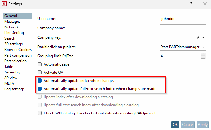 Aggiornamento dell'indice di ricerca full-text dopo il download di un catalogo [Update full-text search index after downloading a catalog]