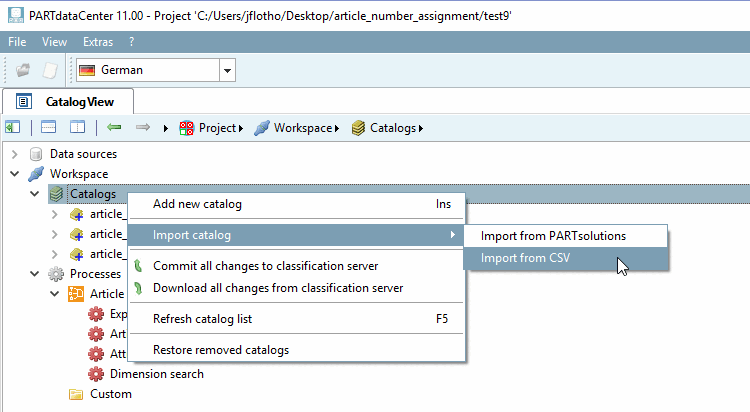 Creare un catalogo da CSV