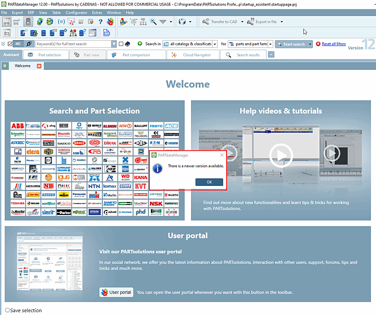 Esempio in PARTdataManager