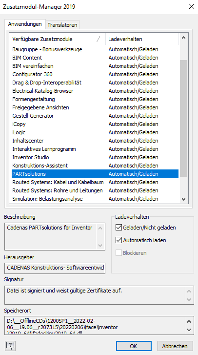 Gestore di moduli aggiuntivi