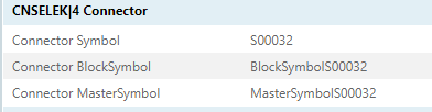 Classe CNSELEK|4 e valori corrispondenti per una versione di contatto globale maschile. I simboli di blocco e master sono ridondanti (non contengono nuove informazioni) e sono creati da semplici concatenazioni di stringhe. Solo l'istanziazione di una singola istanza di questa classe ha senso. (Vista dalle informazioni sulla parte PARTdataManager)