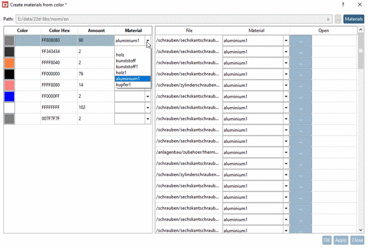 In the exemplary figure variable searches with D=6 and L=30 have been performed.