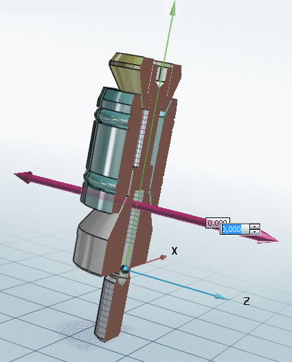 Input field for offset value opened
