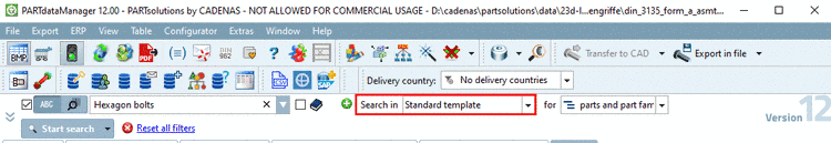 Suchen in: Example "Standard template"
