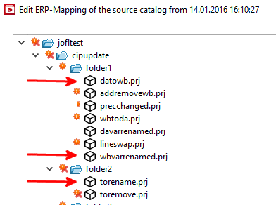 Index tree with projects with and without icon