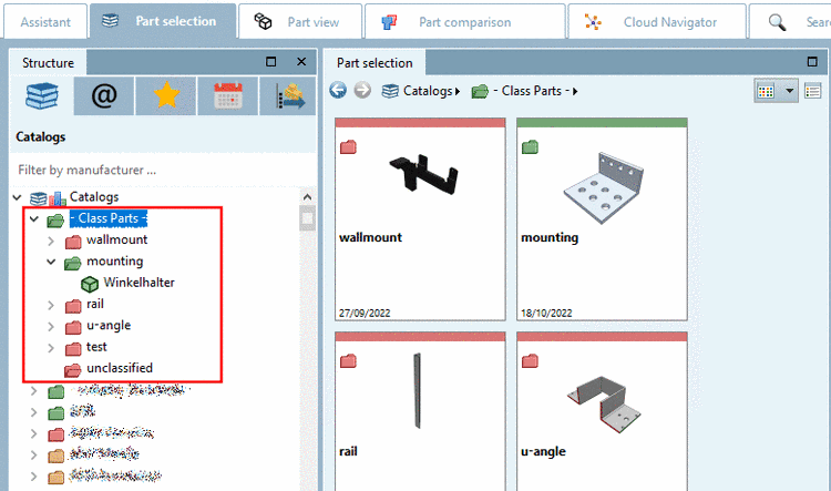 Exemplary class structure, which is used in this example.
