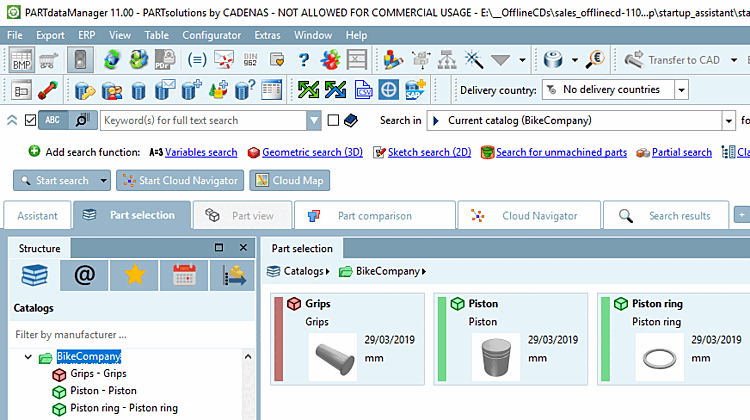 Catalogo PARTdataManager "Bikecompany" V2