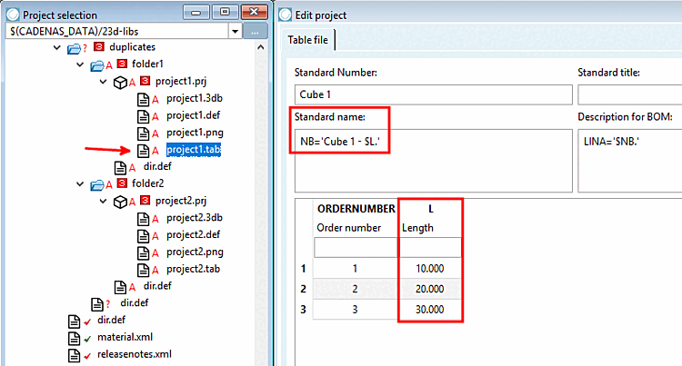 progetto1.prj e progetto2.prj sono duplicati