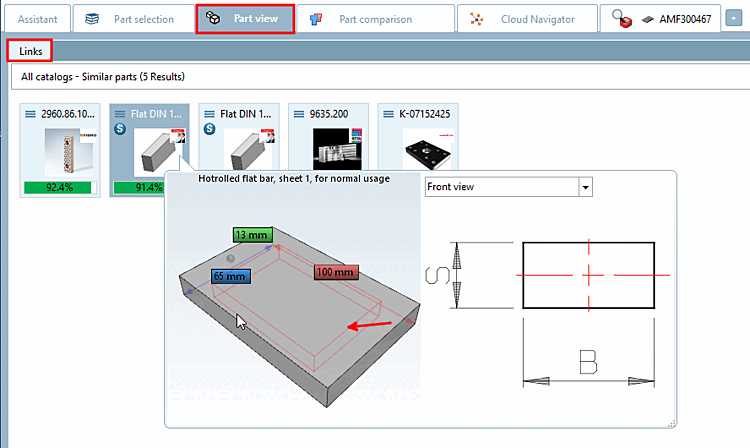 Vista parti [Part view] -> Riferimenti [Links]