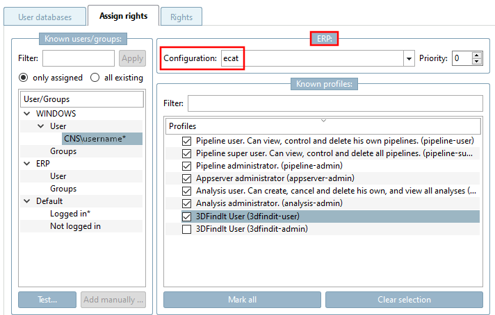 ERP -> Set di rotoli [Role set]