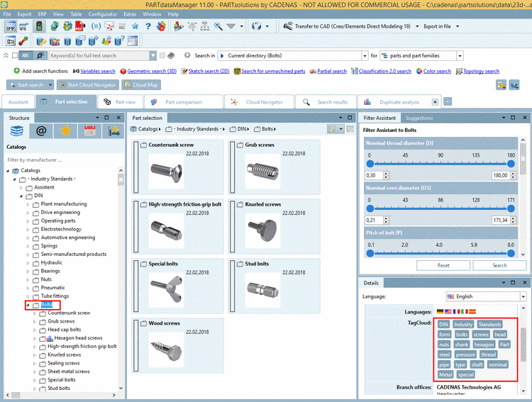 Example: TagCloud on catalog level