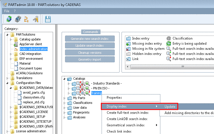 Tabbed page "Classification"