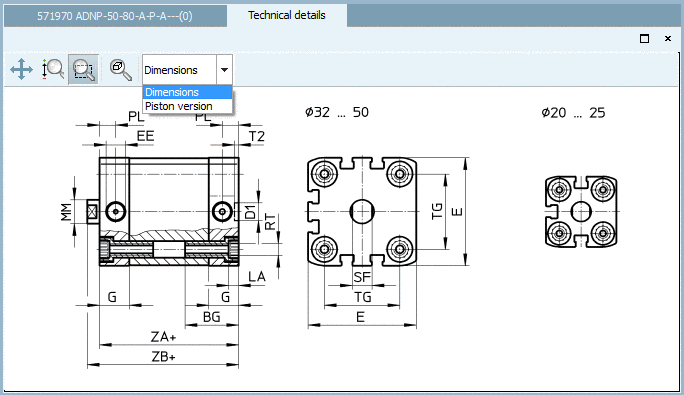 Result after specification of search term