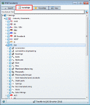 "Catalogs" tabbed page