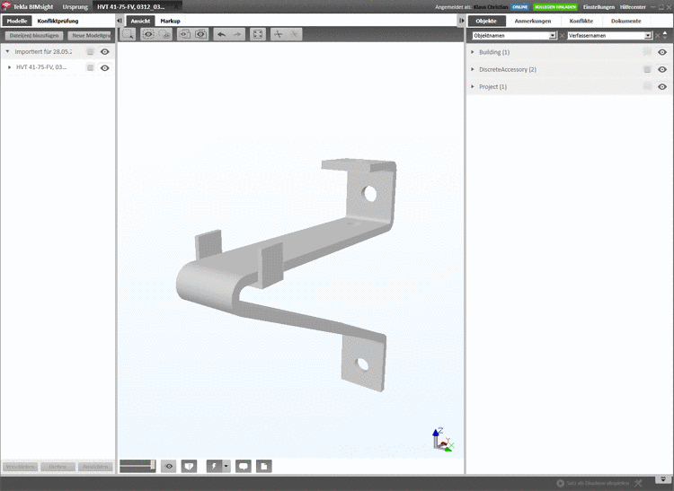 ICF export format in Tekla BIMsight