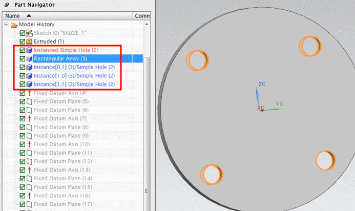 Pattern with the "old" instance features
