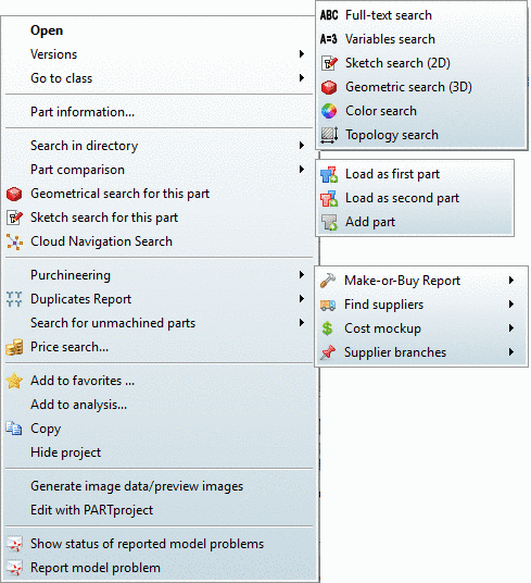 Index tree context menu