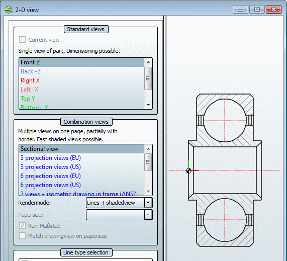 Bearing, sectional view