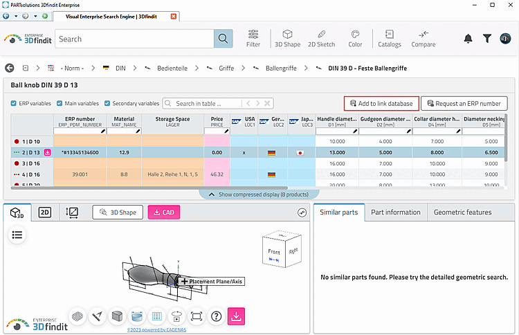 3Dfindit: Add to link database